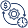 Cost Efficiency and Flexibility Icon